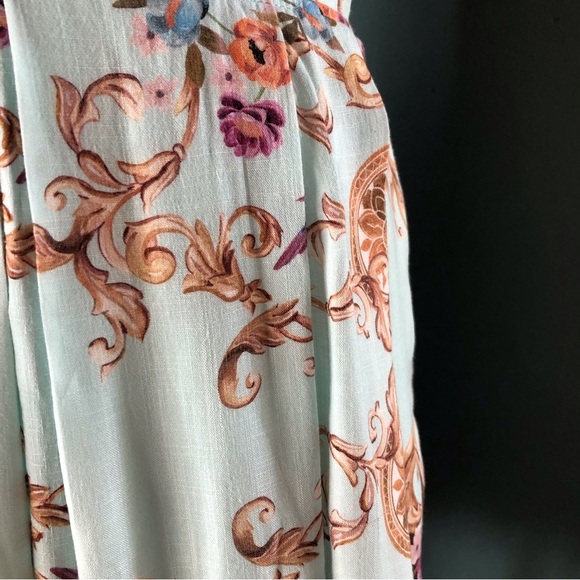 Rare Hummingbird colorful sundress with pleated bottom by anix, - Picture 2 of 6